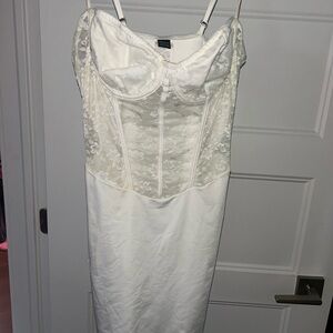 SHEIN White Sleeveless Sheath Mini Dress